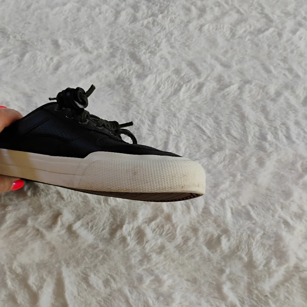 Sperry Top Sider Black Leather Sneakers